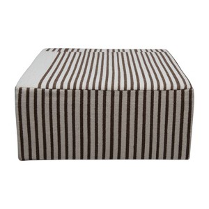Storied Home Kilim Coffee Table Cream & Brown: Square No Assembly MDF 4 Point/Leg - 1 of 4