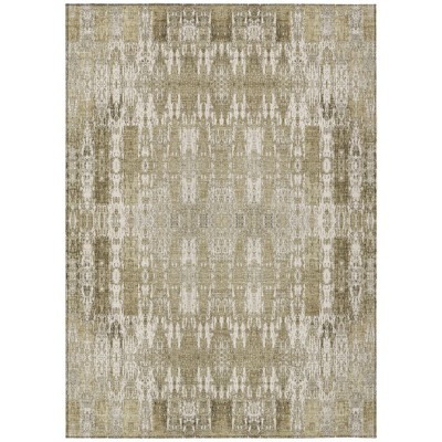 Beige Ivory And Tan Moroccan Washable Indoor Outdoor Area Rug