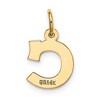 Black Bow Jewelry 14k Yellow Gold, Amanda Collection, Small Block Initial C Pendant - 3 of 4