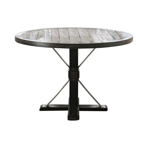 Keener All Wood Round Dining Table Black - Threshold™