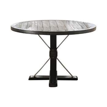 Greiger Round Dining Table Black - HOMES: Inside + Out