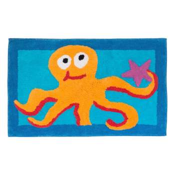 20"x30" Fishtails Octopus Bath Rug Blue - Allure Home Creations