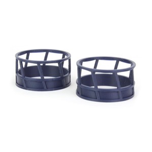 3D to Scale 1/64 2 Pack of 3D Printed Blue Plastic Hay Feeders 64-300-BL - 1 of 1