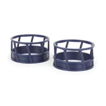 3D to Scale 1/64 2 Pack of 3D Printed Blue Plastic Hay Feeders 64-300-BL