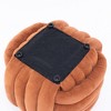 PAGED Chenille Fabric Ottoman, Modern Vanity Chair Footrest Stool with Wooden Frame and Foam Filling, Small End Table for Living Room, Bedroom - 4 of 4