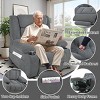 Velvet Remote Power Lift Recliner Chair with Cup Holders,Extended Footrest and Side Pocket for Elderly-Baofuwish - 2 of 4