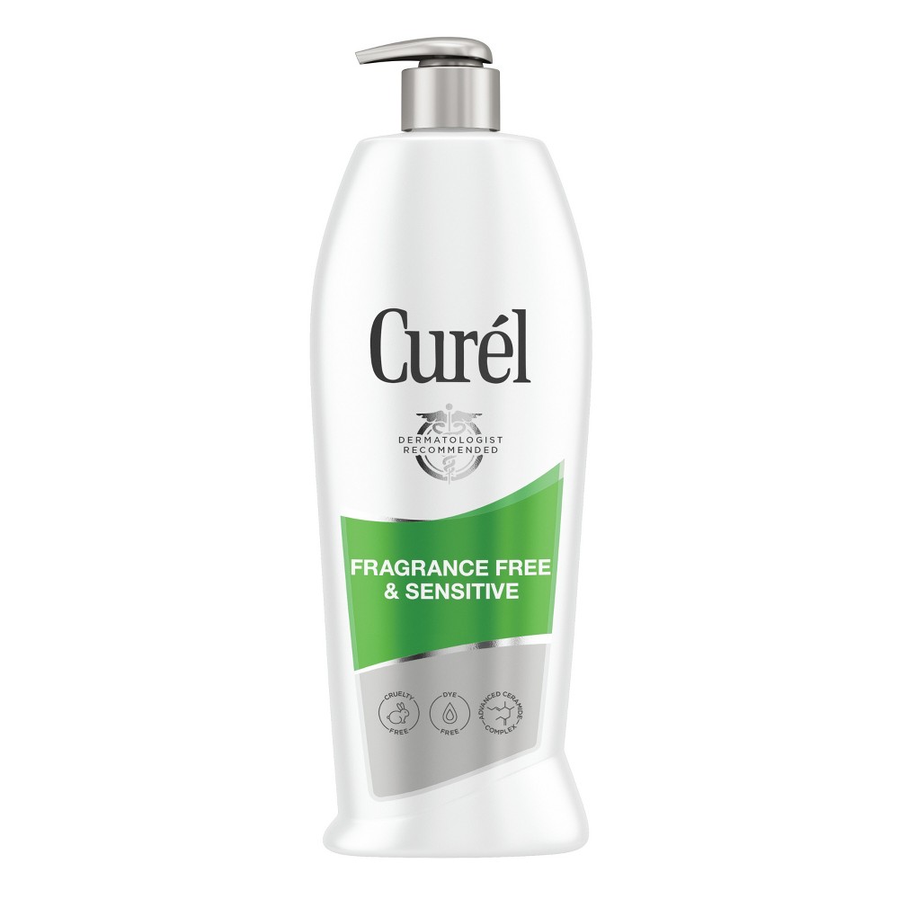 Photos - Cream / Lotion Curel Fragrance Free Body Lotion, Hand Moisturizer For Sensitive Skin, Adv