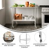 Flash Furniture Rawcliffe Portable Prep and Work Table with NSF Certified 18 Gauge Stainless Steel Top Shelf, Galvanized Steel Undershelf and 4 Caster - 3 of 4