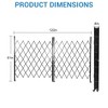 Aluminum Single Folding Security Gate, Flexible Expanding Security Gate, Folding Driveway Door Gate, 360°Rolling Barricade Gate, Black - 2 of 4