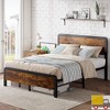 Garvee Bed Frame with Wood Headboard and Footboard, Heavy Duty Metal Platform with Rounded Corners, 12.6" Under-Bed Storage,No Box Spring Needed - 3 of 4