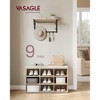 VASAGLE Shoe Bench with Cushion, Storage Bench with Padderd Seat, Entryway Bench, Adjustable Shelves, 11.9 x 30.9 x18.9 Inches, Natural Beige - 2 of 4