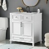 Ridstar 34.1 in. H White Bathroom Storage Cabinet with Soft Closing Doors - 3 of 4