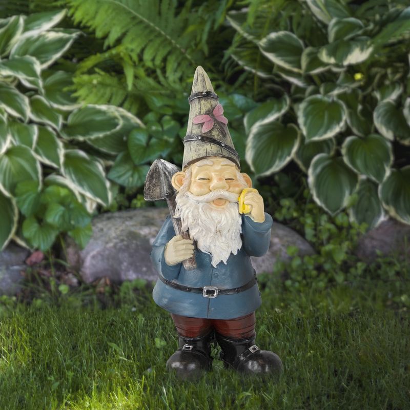 Northlight Gnome with Shovel Outdoor Garden Statue - 15.25", 2 of 6
