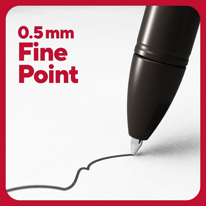 TRU RED Quick Dry Gel Pens Fine Point 0.5mm Blk Dozen TR54471, 3 of 10