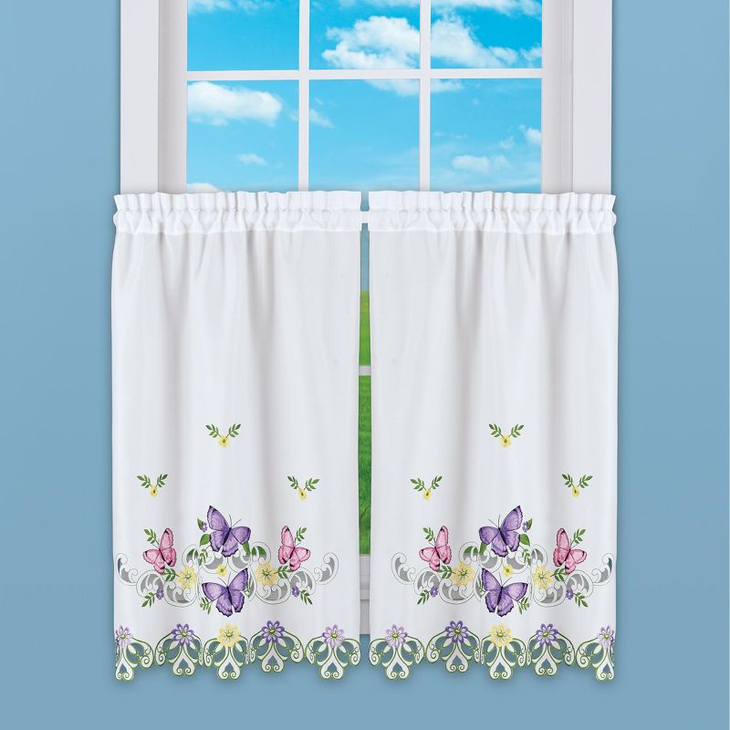 Collections Etc Butterfly Curtains, 2 of 4
