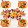 Racxily 134 Pcs Thanksgiving Party Tableware Set Include Pumpkin Paper Plates Popcorn Boxes Food Trays - 3 of 4
