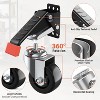 Workbench Casters Assembly Retractable Casters Set of Four Heavy-Duty Side-Mount Casters Stepped Hub Casters - 2 of 4