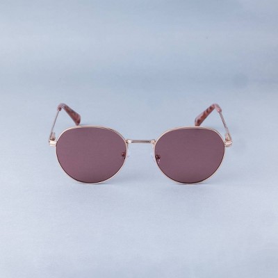 Women's Metal Round Sunglasses - A New Day™ Rose Gold