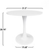 Fontoi Dining Tables, Round Dining Table for 2-4 People with Metal Pedestal Base and Wood Tabletop for Home Office, White, 31.5"*31.5"*28.74" - 2 of 4