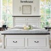 Mastgoal Queen Size Bed Frame with 51" Tall Headboard, 20" Roman Footboard, 2 Large Storage Drawers, No Box Spring Needed - 4 of 4