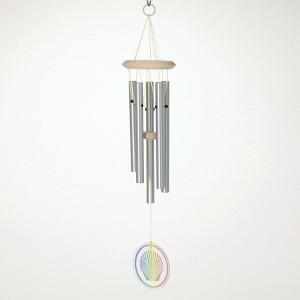 Woodstock Windchimes Coastal Chime Glass, Sea Shell, Wind Chimes For Outside, Wind Chimes For Garden, Patio, and Outdoor Decor, 22"L - 1 of 4