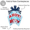 Big Dot of Happiness Ahoy It's a Boy - Table Decorations - Nautical Baby Shower Fold and Flare Centerpieces - 10 Count - 3 of 4