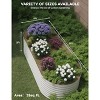 2-Pack Galvanized Steel Raised Garden Beds - Outdoor Deep Planter Box Kit, Rust-Resistant Coated Design for Vegetables, Flowers & Herbs - 3 of 4