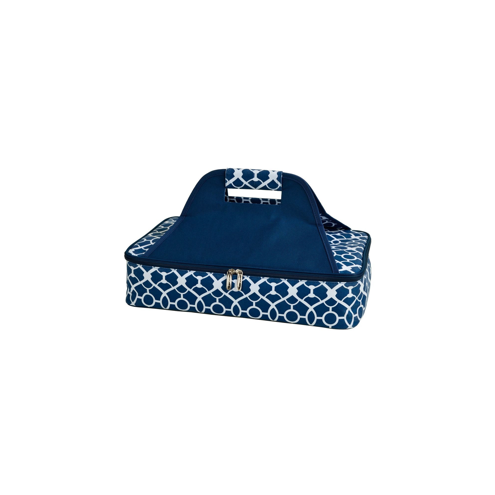 Picnic at Ascot Insulated Casserole Carrier to keep Food Hot or Cold - Trellis Blue