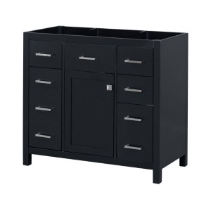 36 inch modern minimalist bathroom storage cabinet vanity (excluding sink) - 1 of 4