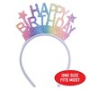 Beistle Glittered Happy Birthday Headbands, One Size Fits Most, Pack of 2 Multicolored - 2 of 4