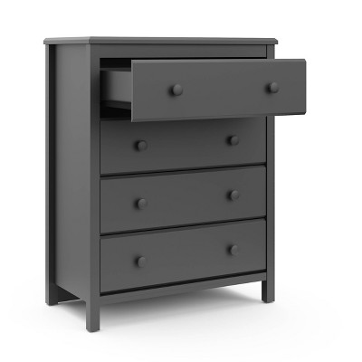 Gray Double Nursery Dresser with Interlocking Drawers