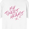 Looney Tunes Tweety My Tweet Heart Crew Neck Short Sleeve Women's White T-shirt - 4 of 4