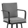 PAGED Patio Dining Chairs Aluminum Frame Swivel Outdoor Chair with Cushions for Poolside, Balcony - 4 of 4