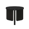 Kumasinova 27.25"/39" Round Solid Rubber Wood Coffee Table,Modern Center Table with Unique Leg Design,End Table for Living Room,Office,Black - 4 of 4