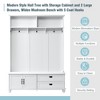 Kumasinova Modern Hall Tree with Storage Cabinet,59" Garment Rack with 2 Large Drawers,Coat Rack with 5 Hooks,Clothing Rack with Shelves for Entryway - 3 of 4