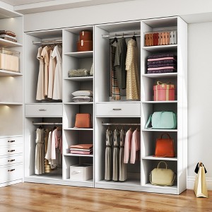 74" Closet Organizers System and Storage,Corner Closet System with Drawers 8 Shelves 2 Hanging Rods,Wood Freestanding Closet Shelving Walk in Closets - 1 of 4