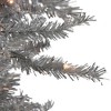 Northlight Pre-Lit Slim Tinsel Pine Artificial Christmas Tree - 7.5' - Silver - Clear Lights - 2 of 4