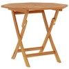 Garden Table Warm Teak Solid Teak Wood 33.5 x 33.5 x 29.9 in - 2 of 4