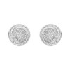 Haus of Brilliance Silver 1/4 Cttw Baguette and Round Diamond Swirl Love Knot Stud Earrings - 3 of 4