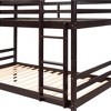 Kumasinova Bunk Bed,Wood Bunk Bed Frame with High Guardrail,Ladder,Twin Size Bed Frame for Kids Teens,No Box Spring Needed - 4 of 4