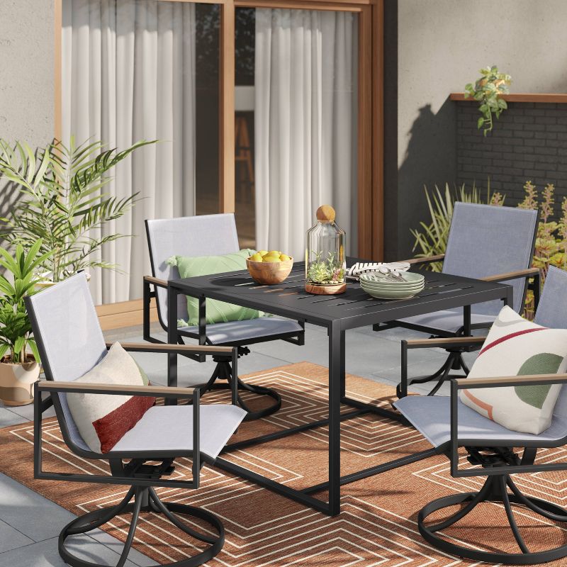 Henning 4 Person Rectangle Patio Dining Table - Black - Threshold&#8482;, 3 of 6