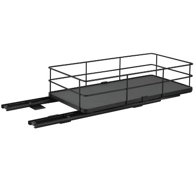 Organize It All 9"x19.7" Slide Out Shelf Organizer: Steel Kitchen Cabinet Storage, Black, 4.5" Height, 12.13 lbs — фото 4