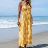 Women's Yellow Seashell Plunging Halterneck Maxi Dress - Cupshe - 4 of 4