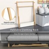 Acoinel Freestanding Bamboo Clothes Rack with Shelves, Garment Rack for Bedroom - 4 of 4