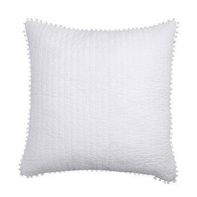 Pom Pom White Euro Sham - Levtex Home