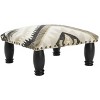 Makalo Footstool/Ottoman Brass Nail Heads - Multicolored - Safavieh - 3 of 4