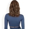 Alilang Short Wavy Bob Wig with Bangs for Women, Heat-Resistant Synthetic Hair, Curly Texture - 4 of 4
