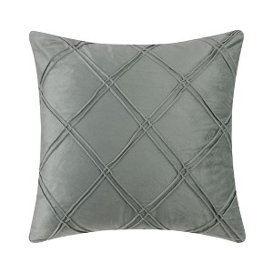 Unique Bargains Luxury Sofa Decorative Solid Diamond Pinch Pleated Throw Pillow Covers 2 Pcs - 1 of 4