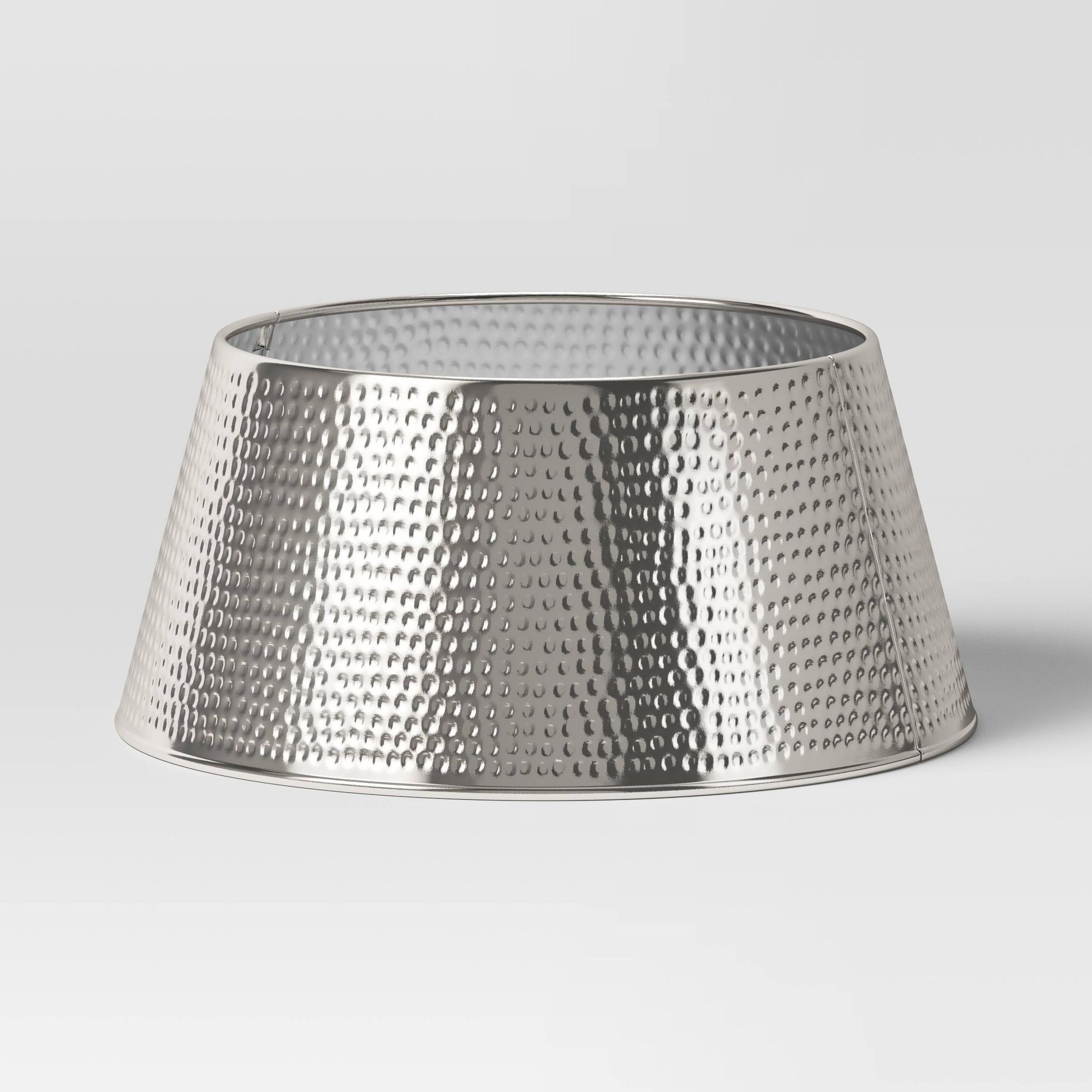 25" Hammered Metal Christmas Tree Collar Silver - Wondershop™