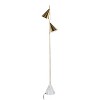 Cone 65" Glam Metal Floor Lamp in Brushed Gold Metal with White Faux Marble Metal Base by LumiSource - 4 of 4